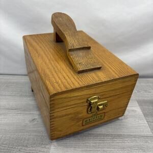 Vintage GRIFFIN SHINEMASTER Wooden Shoe Valet Box w/ Polish and Brushes